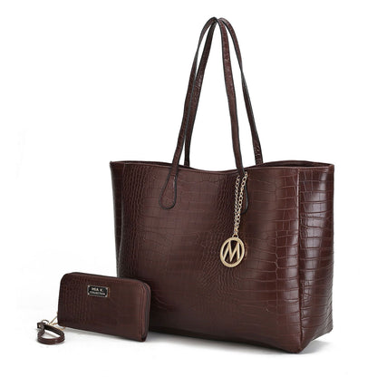 MKF Collection Sadie Oversize Tote Bag & Wallet Set by Mia K