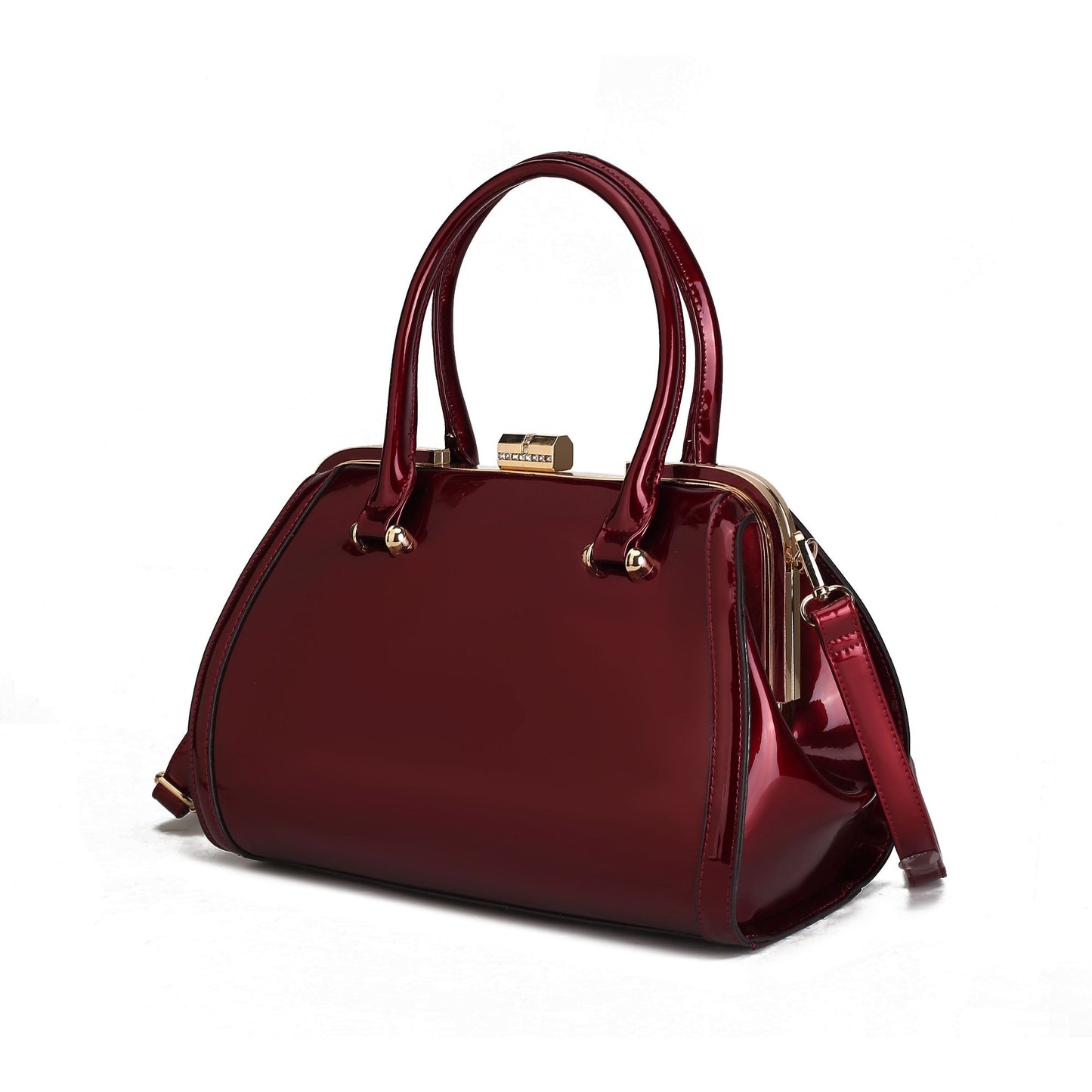 MKF Collection Patent Satchel Handbag by Mia k