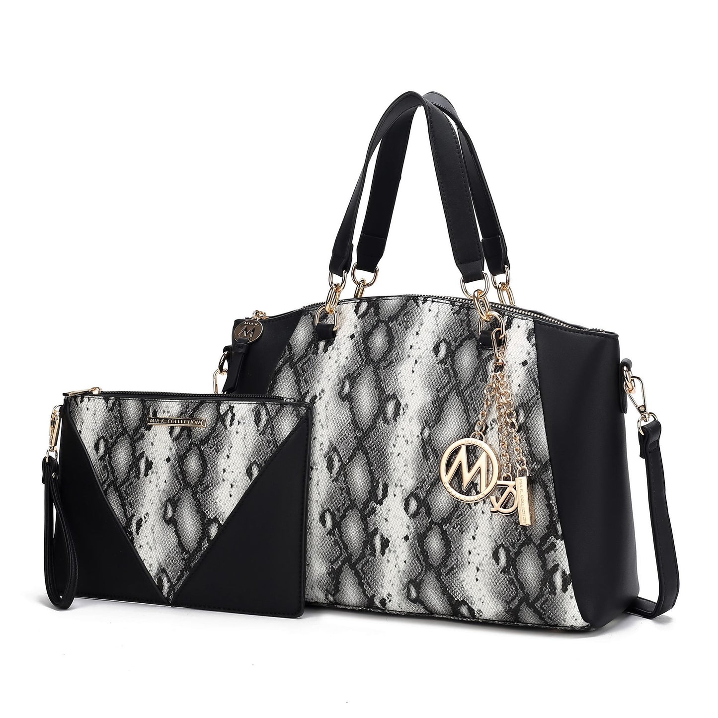 MKF Collection Addison Snake Embossed Tote Bag with Wristlet by Mia K