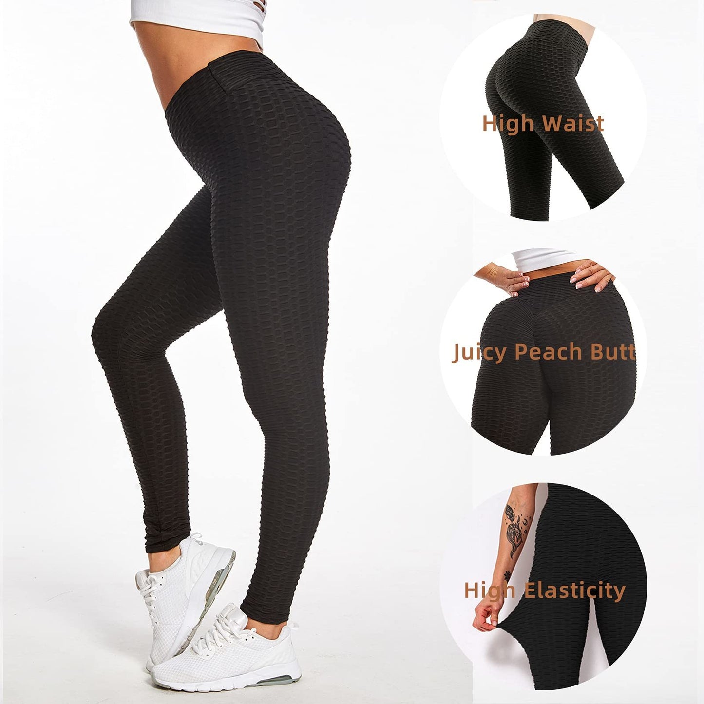 Bubble Textured Butt Lifting Yoga Pants