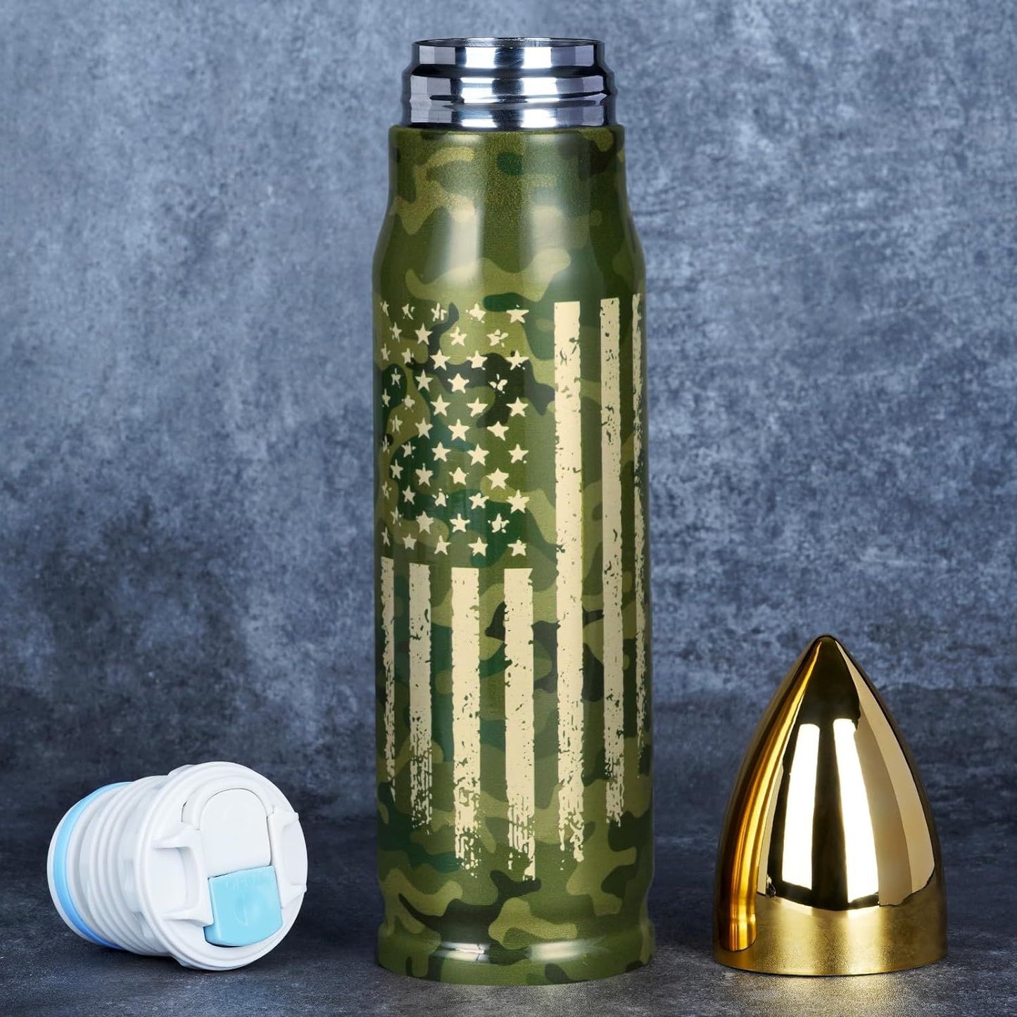 USA Flag Stainless Steel Bullet Tumbler