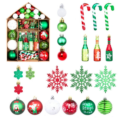 70 PC Shatterproof Plastic Christmas Ball Ornaments