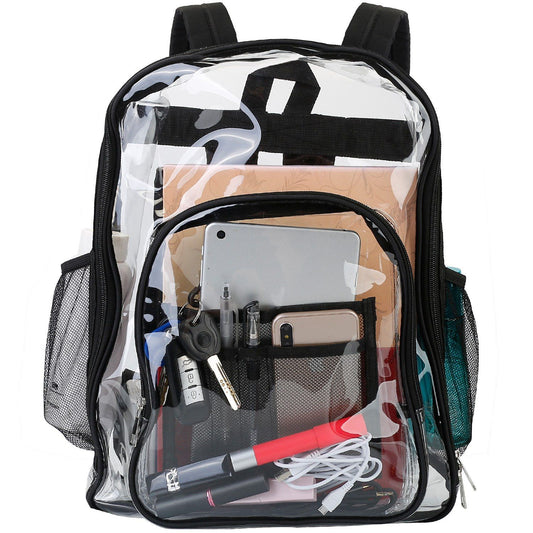 Clear Heavy-Duty Waterproof PVC Backpack with Reinforced Straps, 5.3 Gal