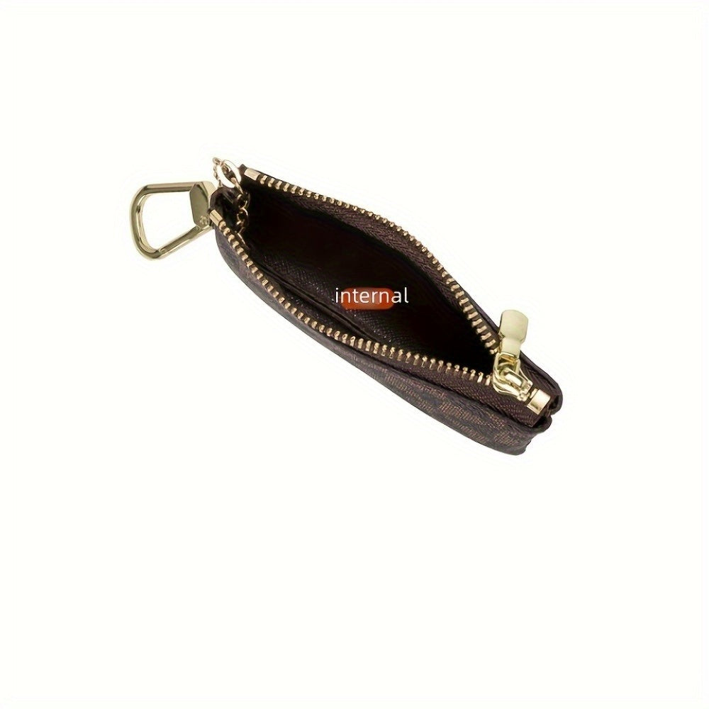 Leather Coin Purse for Women with KeyChain Small Zipper Change Purse coin Pouch Card Holder Wallet Clutch for Women & Men