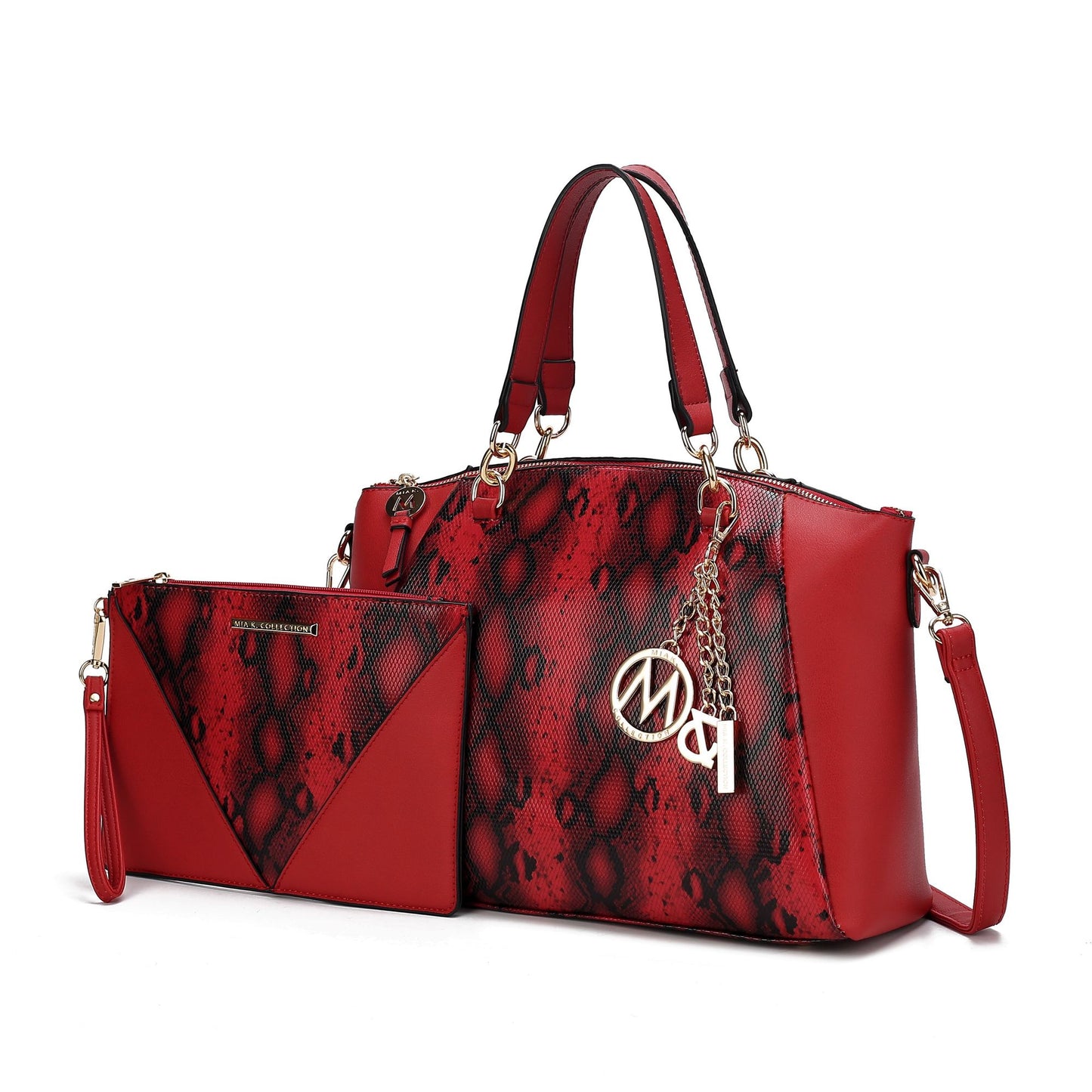 MKF Collection Addison Snake Embossed Tote Bag with Wristlet by Mia K