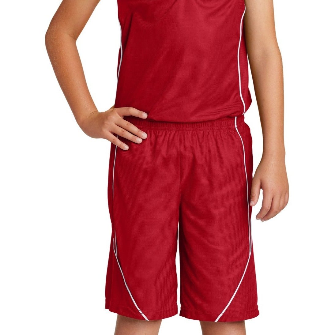 Sport-Tek Youth PosiCharge Mesh Reversible Spliced Short YT565