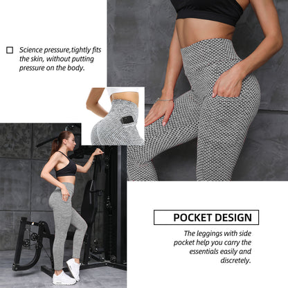 Butt Lifting High Waist Yoga Pants with Pocket – Grey XXL