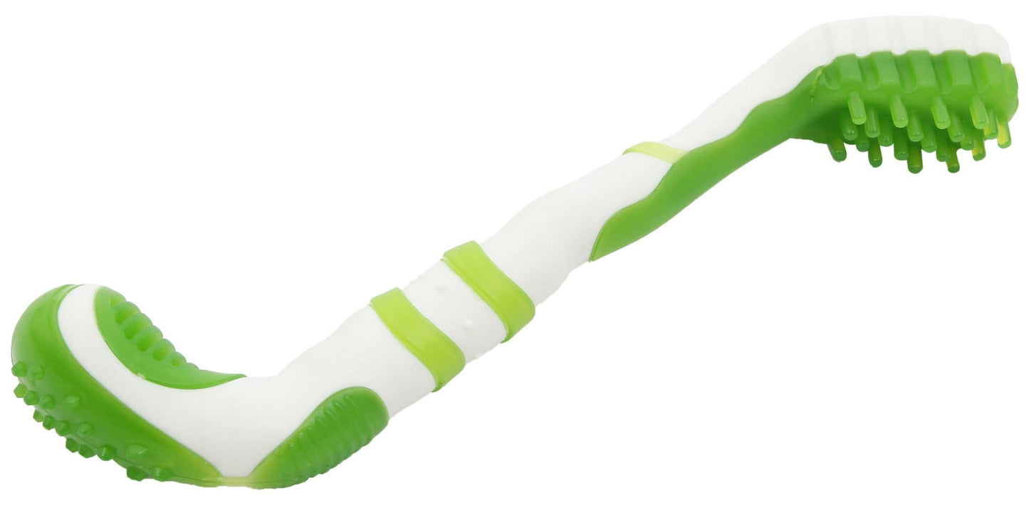 Pet Life 'Denta-Brush' TPR Durable Tooth Brush and Dog Toy