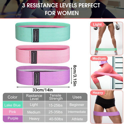 3 pcs Resistance Bands For Legs And Butt