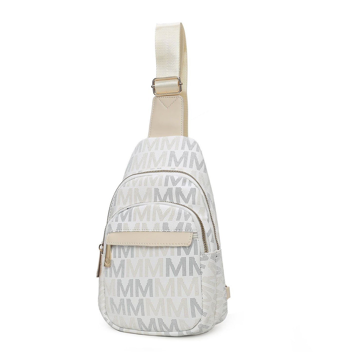 MKF Collection Helaena M Logo Printed Vegan Leather Women Sling Bag by Mia K