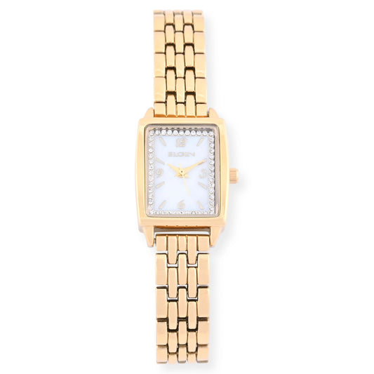 Elgin Adult Female Watch in Gold with Mother of Pearl Dial and Gold Links (EG170042)