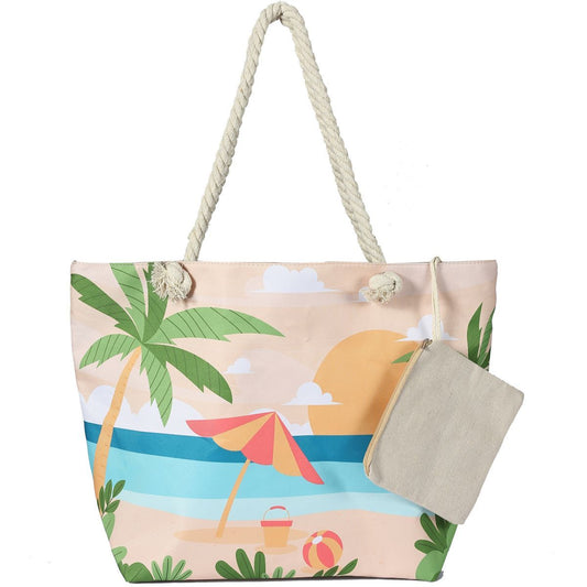 Canvas Beach Tote Bag for Women – Waterproof