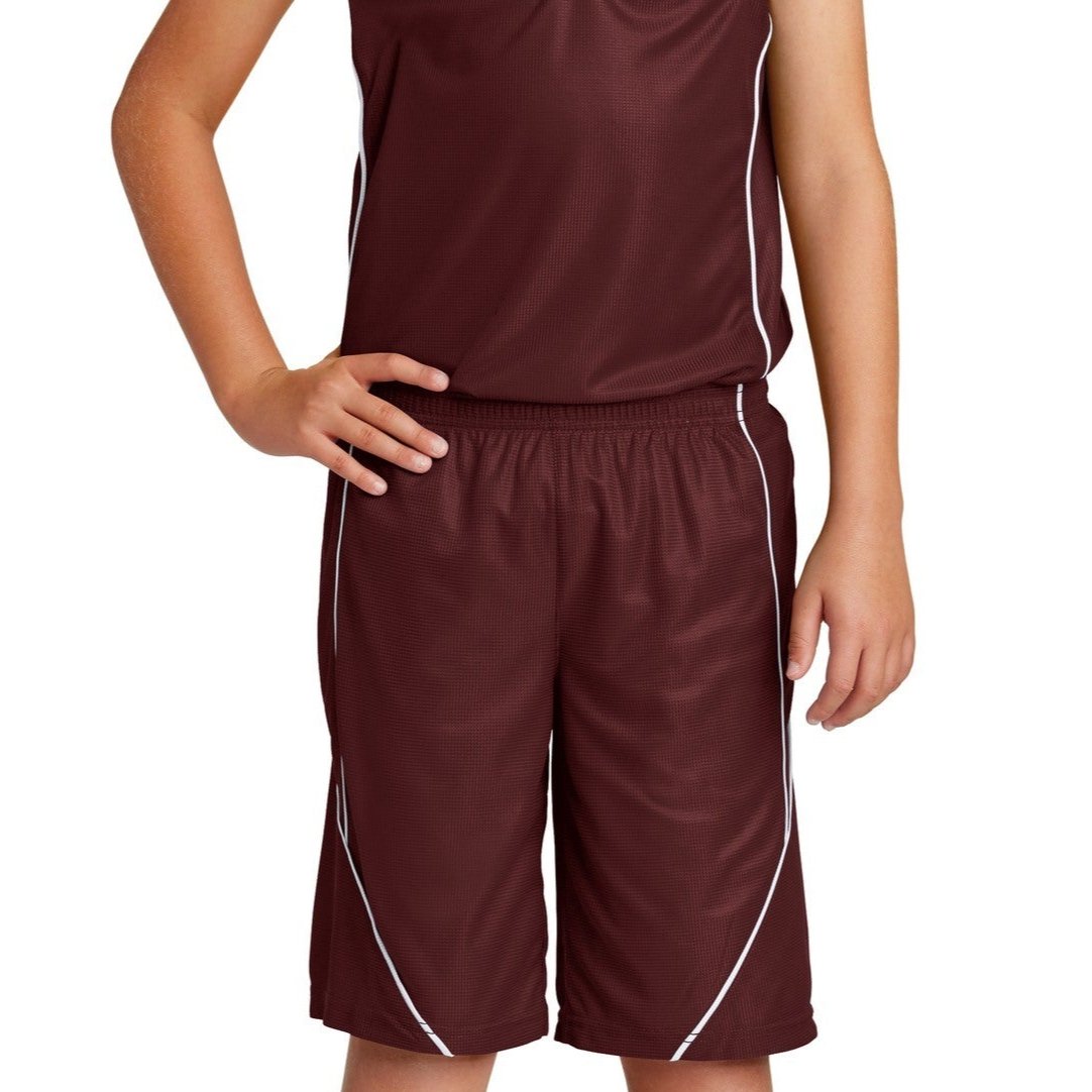 Sport-Tek Youth PosiCharge Mesh Reversible Spliced Short YT565