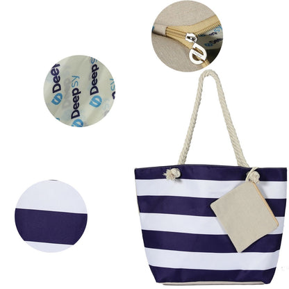 Canvas Beach Tote Bag for Women – Waterproof