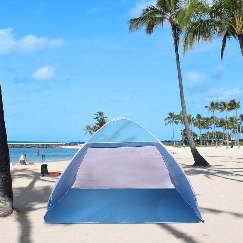 2-3 Person Beach Tent | Pop-Up Sun Shelter with UV Protection