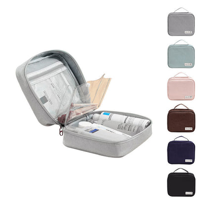 Travel Makeup Train Case Makeup Cosmetic Case Organizer Portable Artist Storage Bag with Adjustable Dividers for Cosmetics Makeup Brushes Toiletry Jewelry Digital Accesso