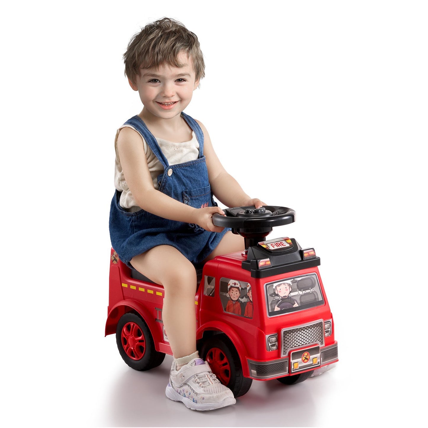 VEVOR Ride On Push Car for Toddlers, Ages 1-3, Ride Racer, Sit to Stand Toddler Ride On Toy, Classic Kids Ride On Car with Music Steering Wheel & Under Seat Storage, Ride On Toy for Boys Girls, Red