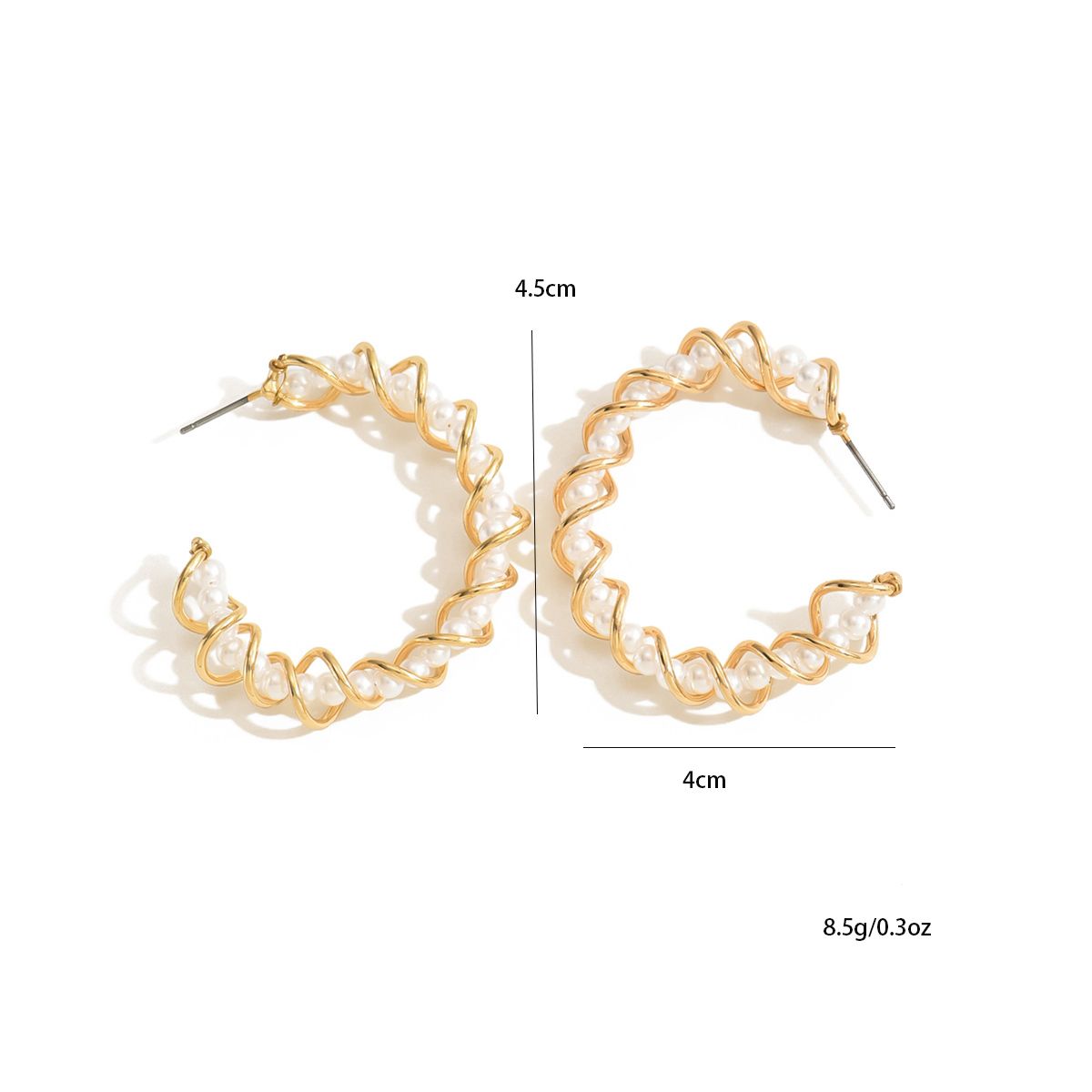 Gold Pearl Hoop Earrings – Elegant, Stylish & Lightweight Jewelry