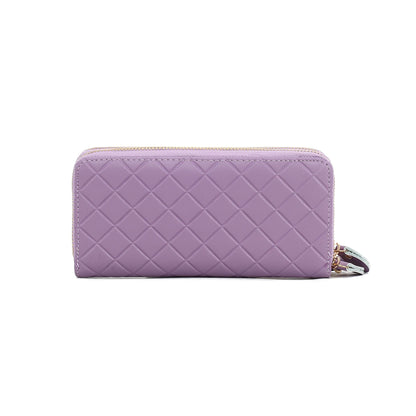 MKF Collection Quilted Flower Embossed Wristlet Wallet by Mia K