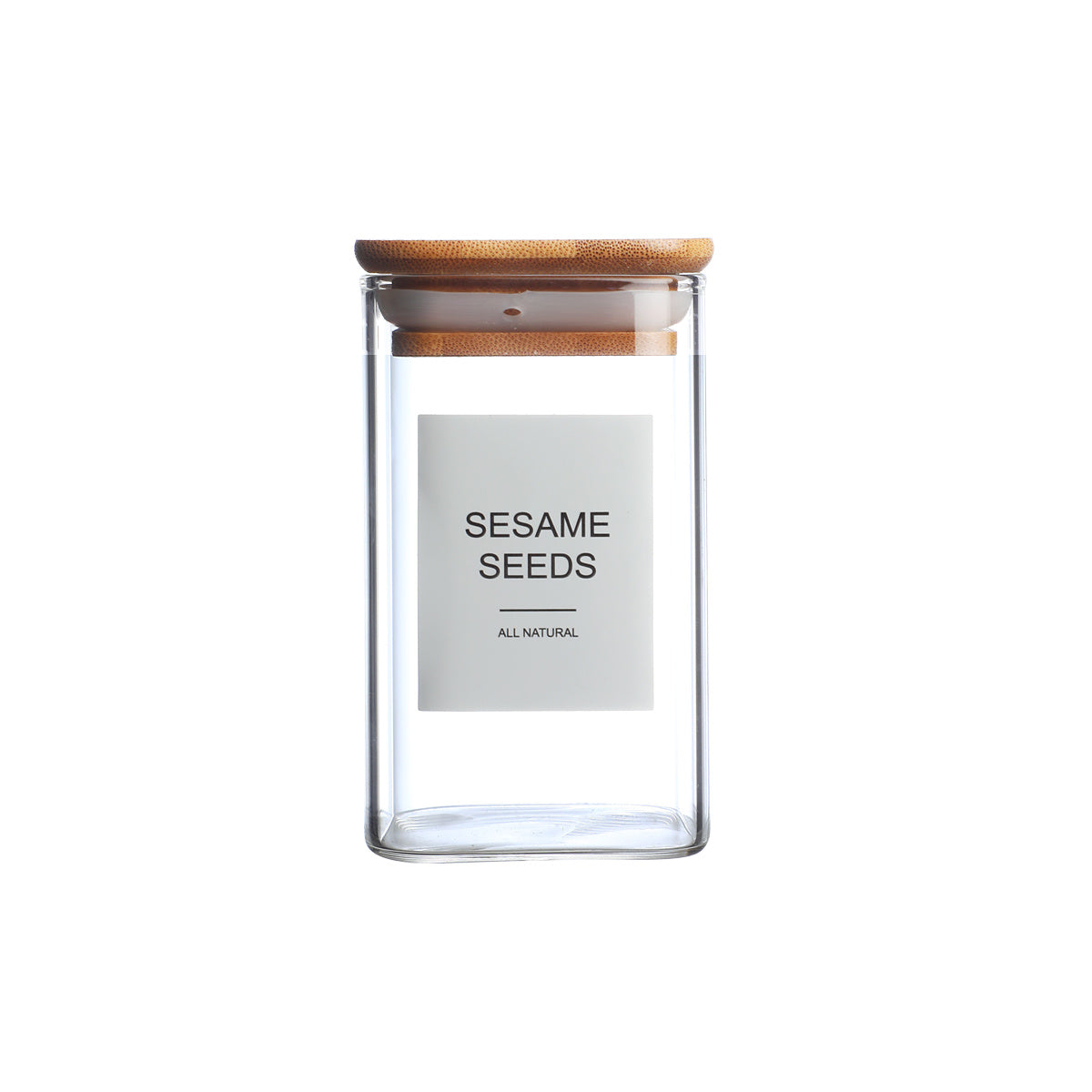 18 Pcs Square Seasoning Jars – Heat-Resistant Borosilicate Glass