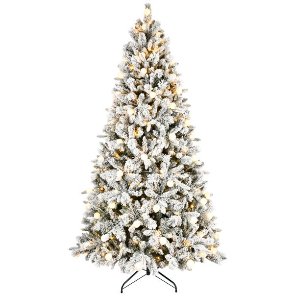 7.5FT Mixed PE/PVC Christmas Tree with LED Lights & Easy Power