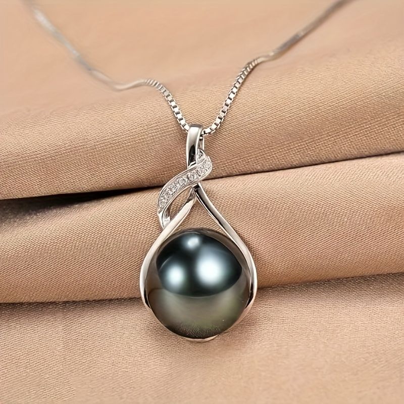 Tahitian Black Pearl Necklace – Elegant Gift for Women & Wife