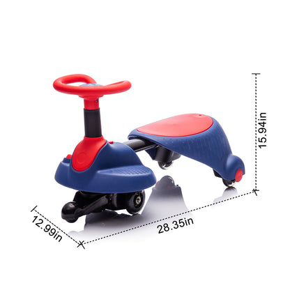 6V Kids Ride-On Electric Wiggle Car with flashing wheels