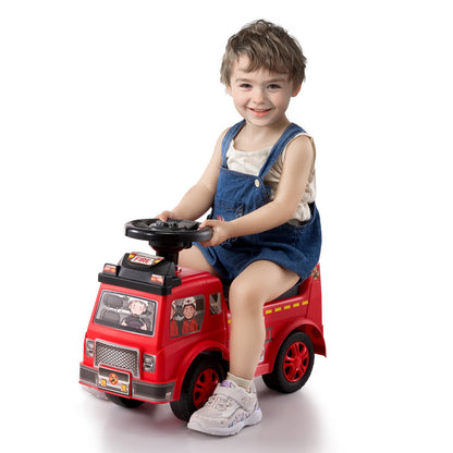 VEVOR Ride On Push Car for Toddlers, Ages 1-3, Ride Racer, Sit to Stand Toddler Ride On Toy, Classic Kids Ride On Car with Music Steering Wheel & Under Seat Storage, Ride On Toy for Boys Girls, Red