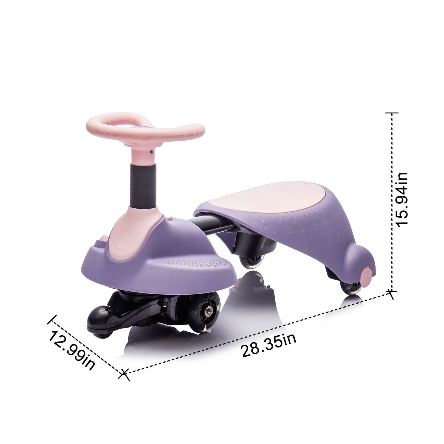 6V Kids Ride On Electric Wiggle Car with Flashing Wheels