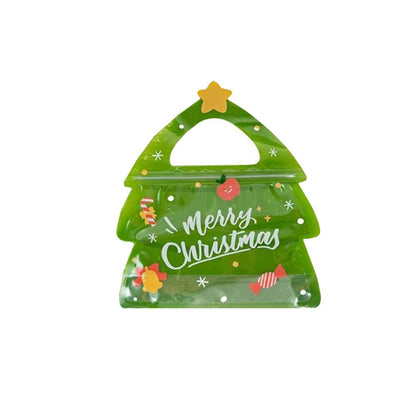 25 Christmas Tree Shape Candy Bags with Handles, Self-Sealing Green Gift Bags for Cookies and Treats