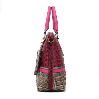 MKF Collection Autumn Crocodile Skin Tote Handbag with Wallet by Mia k