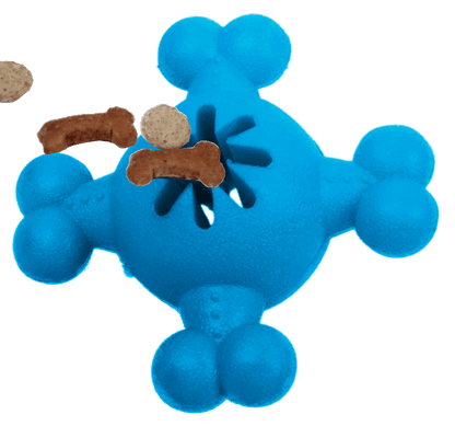 Pet Life 'Quadra-Bone' TPR Treat Dispensing Durable Dog Toy