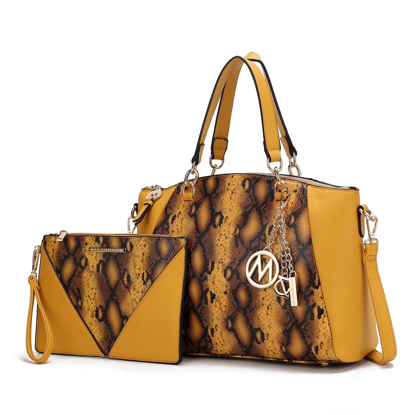 MKF Collection Addison Snake Embossed Tote Bag with Wristlet by Mia K