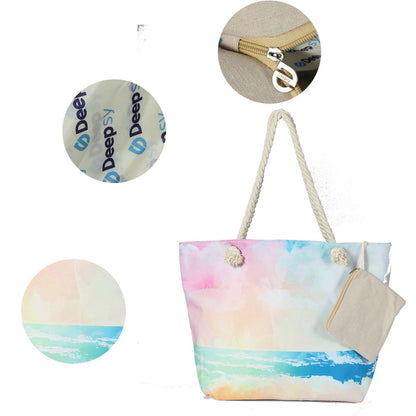 Canvas Beach Tote Bag for Women – Waterproof