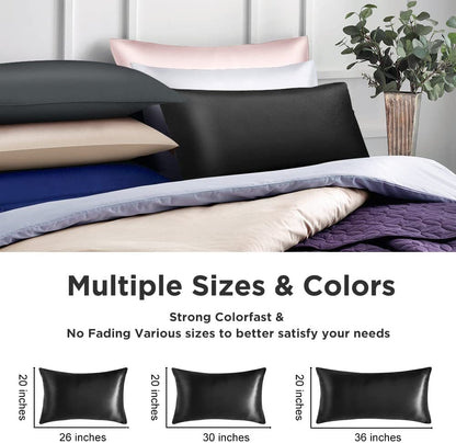 Luxury 2-Pack Silk Pillowcases | 22 Momme Mulberry Silk, Hidden Zipper, 600 Thread Count