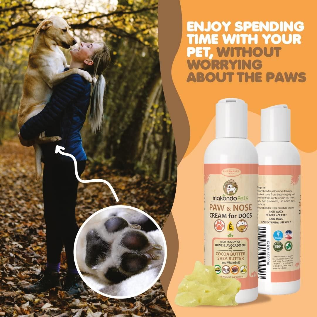 Natural Dog Paw Balm & Nose Soother – Non-Waxy Formula for Dry Paws & Snout