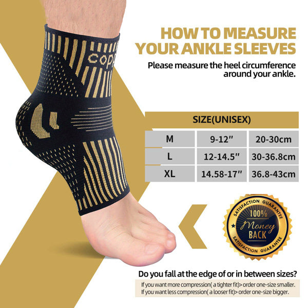 COPPER Ankle Brace Compression Support Sleeve