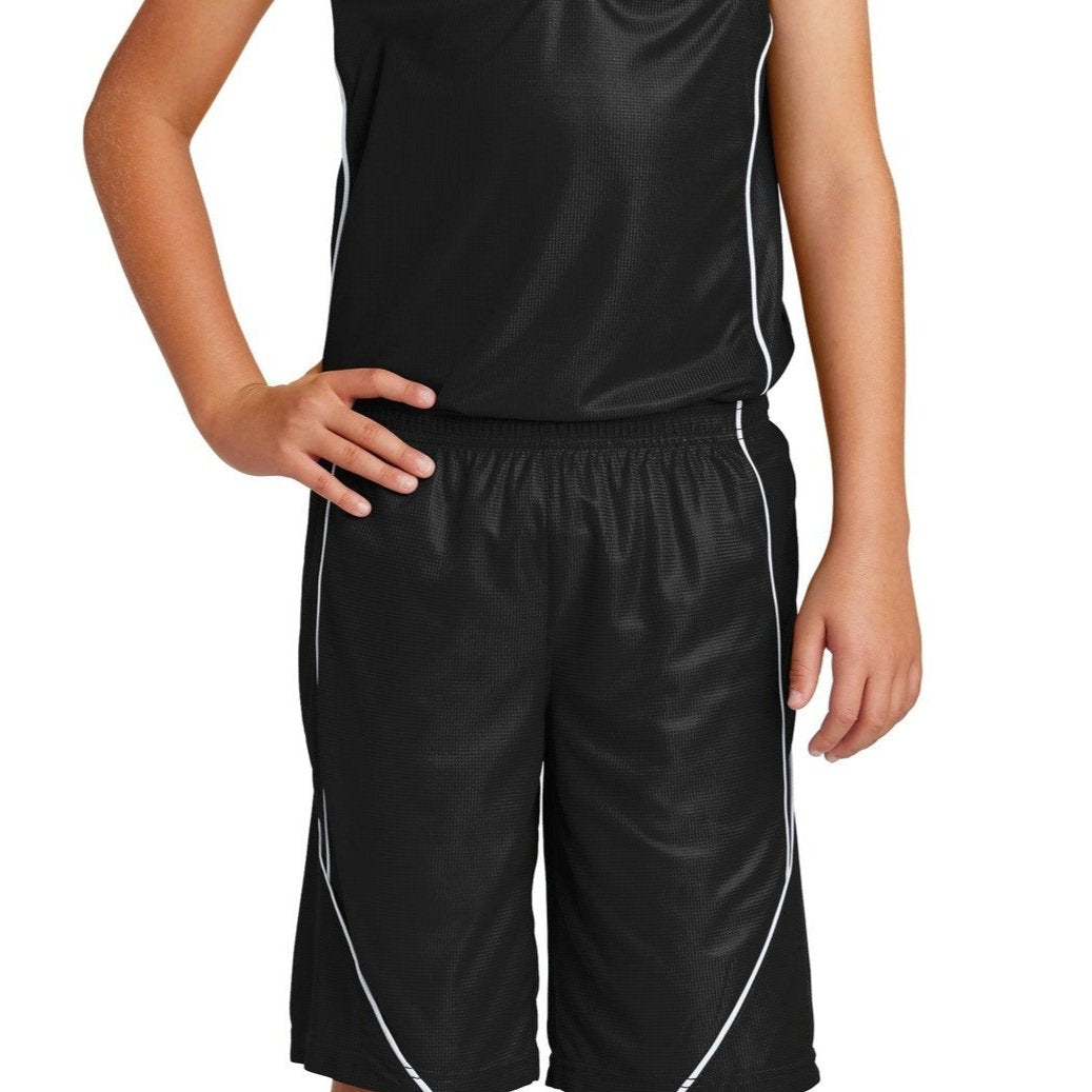 Sport-Tek Youth PosiCharge Mesh Reversible Spliced Short YT565