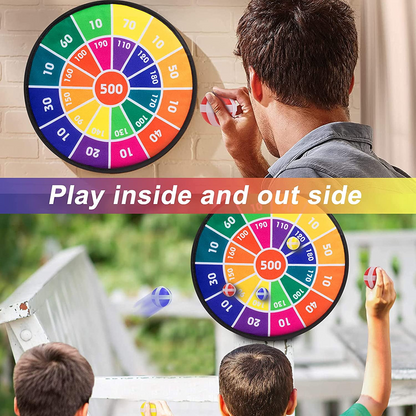 Syenll Dart Board for Kids, Dart Board Set with 16 Balls, 28.7 inch Play Game Toys Christmas Birthday Gift for Boys Girls