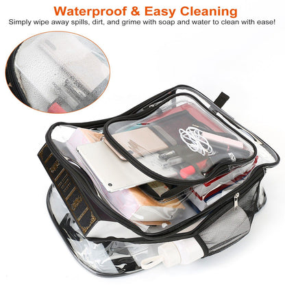 Clear Heavy-Duty Waterproof PVC Backpack with Reinforced Straps, 5.3 Gal