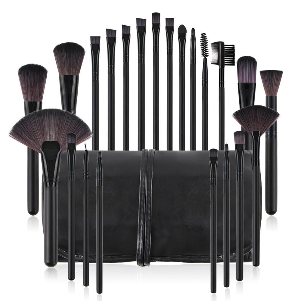 22 Piece Professional Makeup Brush Set – Synthetic & Wood Brushes