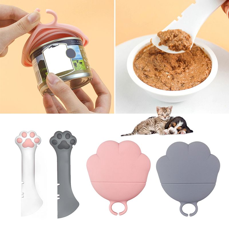 Multifunction Pet Jar Opener & Feeding Spoon for Dogs & Cats