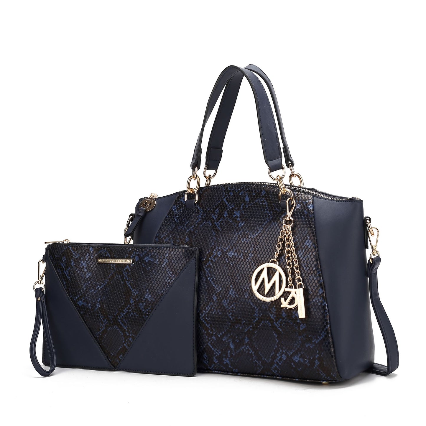 MKF Collection Addison Snake Embossed Tote Bag with Wristlet by Mia K