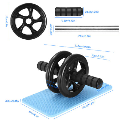 Ab Roller Wheel Fitness Exercise Roller with Knee Pad