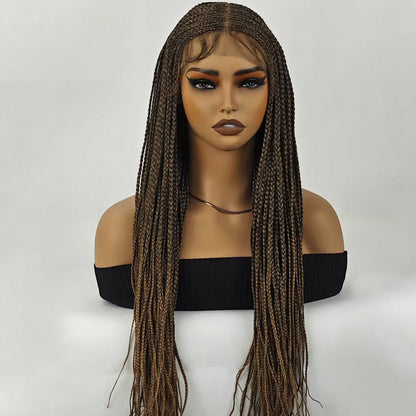 30 Inch Full Lace Front Box Braided Wig for Women