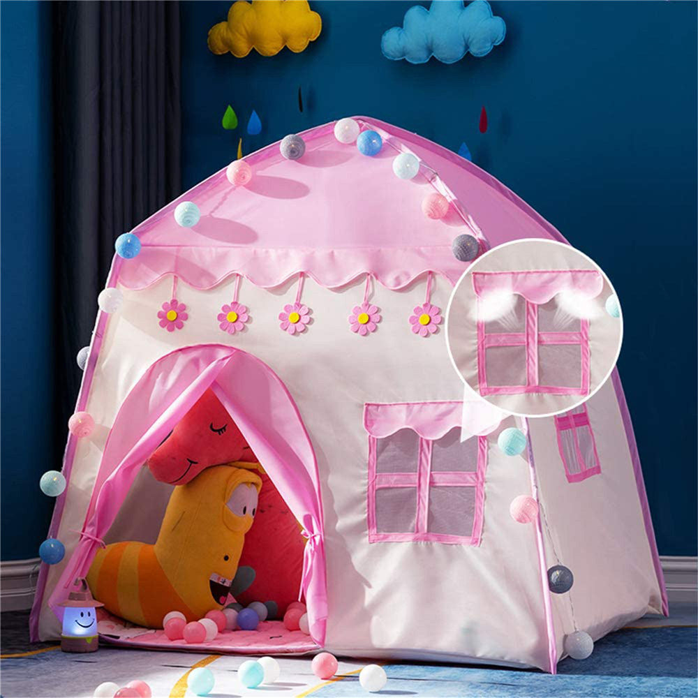 Kids Play Tent Princess Playhouse Pink Castle Play Tent