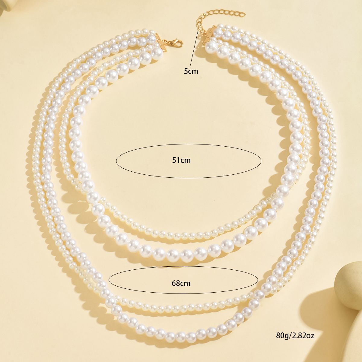 Elegant Multi-Layer Pearl Beaded Necklace