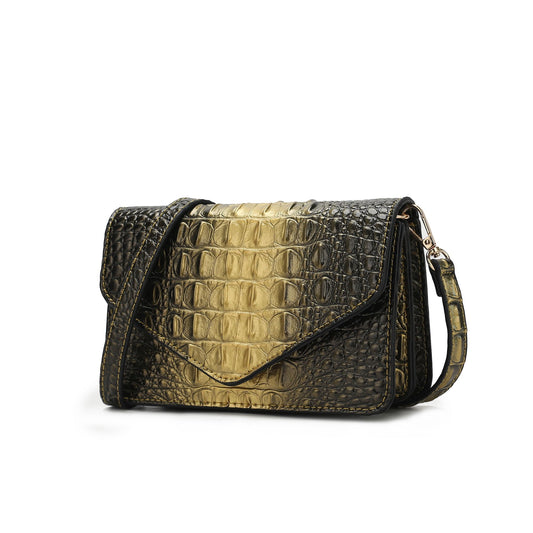 MKF Vanta Croc-Embossed Crossbody Bag by Mia K