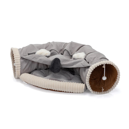 Collapsible Cat Tunnel Bed for Indoor Cats