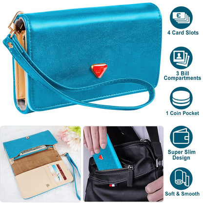 Women Wristlet Wallet with 4 Card Slots & Coin Pocket